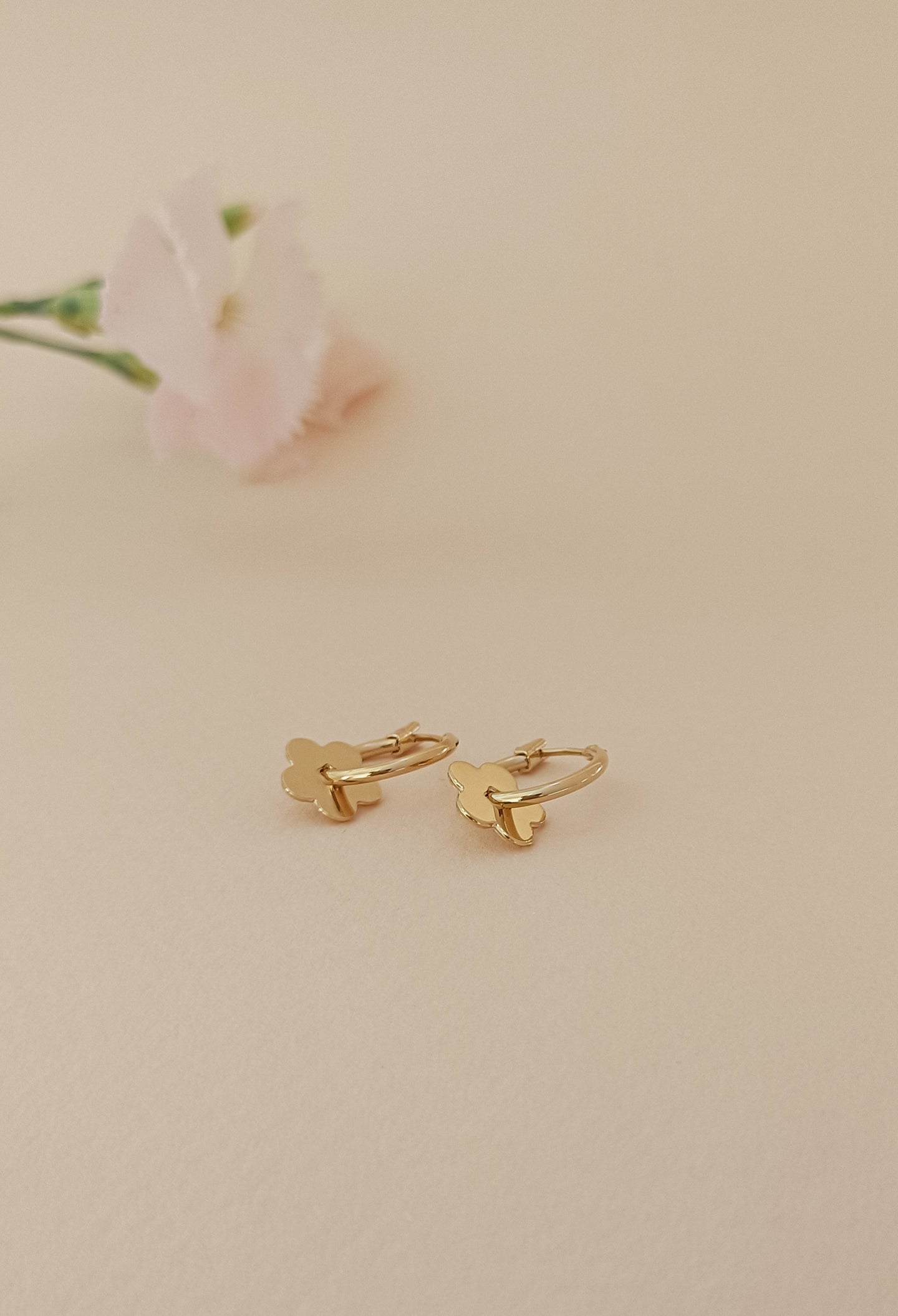 ♥ Boucles d'oreilles CRÉOLES ROSE